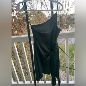 Gianni Bini Emerald Green One Shoulder Mini Dress